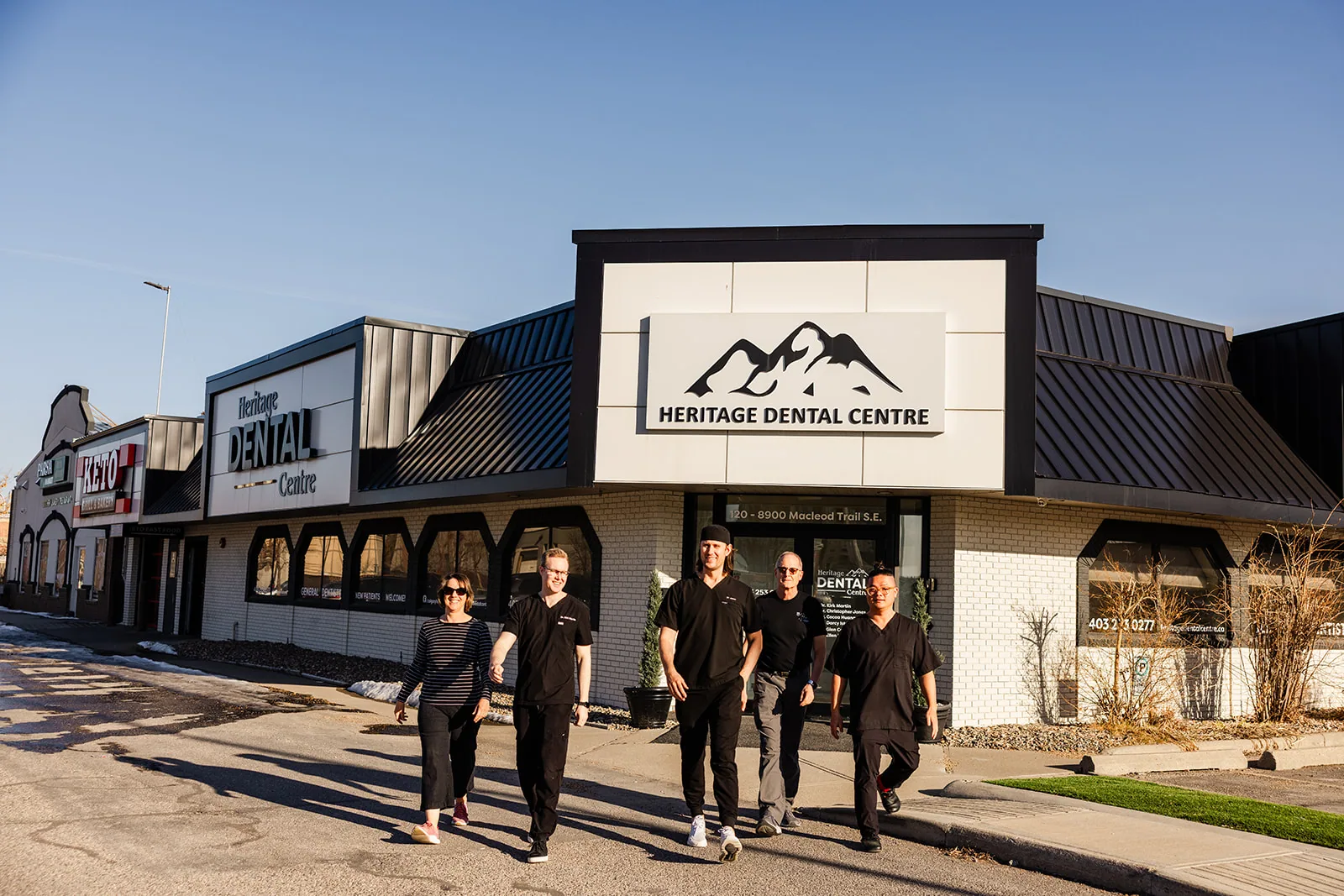 The Heritage Dental Centre team outside the practice