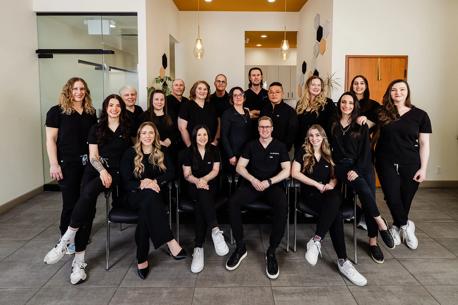 The full Heritage Dental Centre team inside the practice