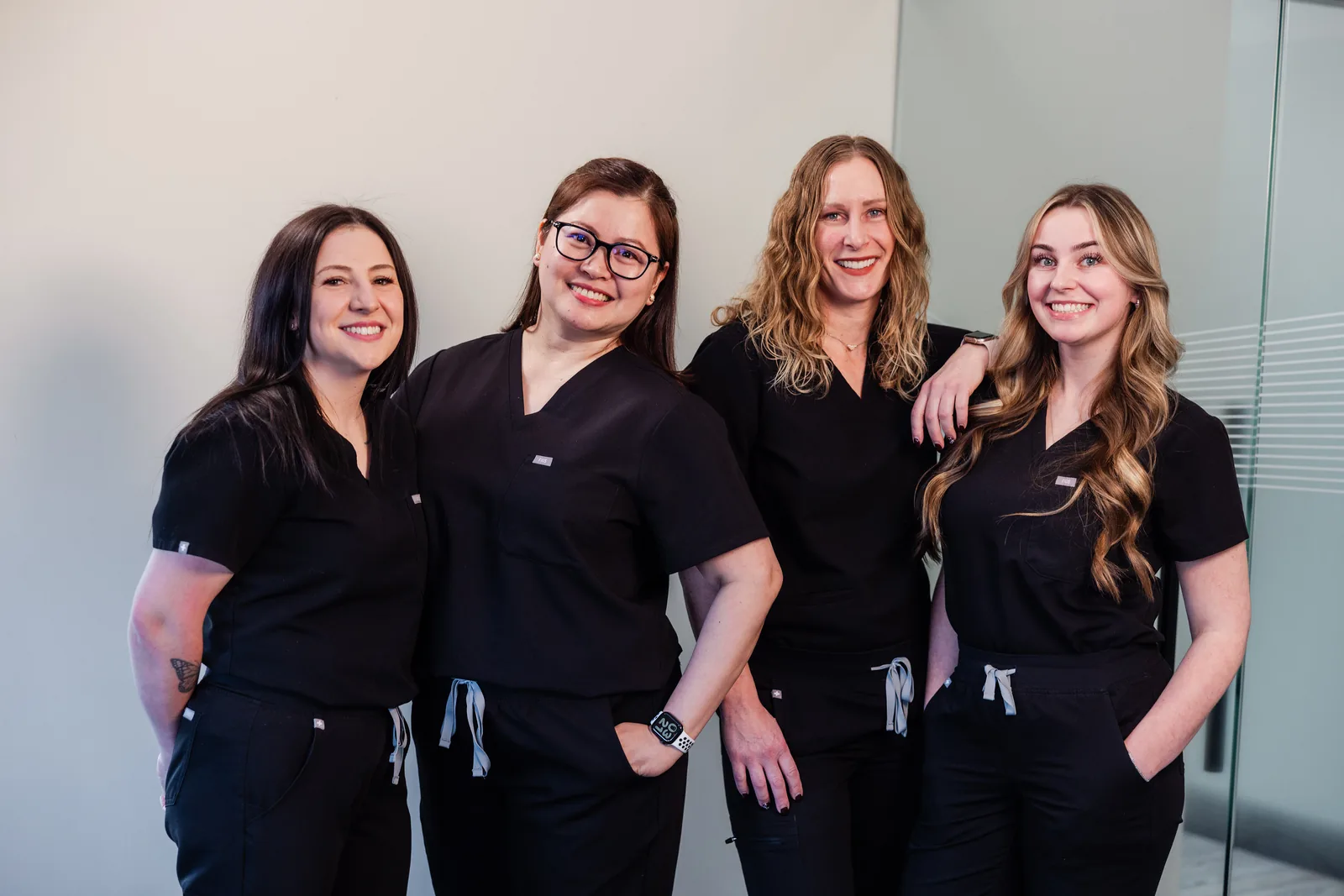 Four of the dental assistants at Heritage Dental Centre